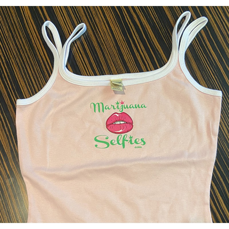 Marijuana Selfies - Pink Woman's Tank Top 